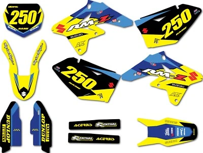 Gráficos personalizados para Suzuki RMZ 250 2007 2008 2009 calcomanías estilo acelerador Foto 1 de 4
