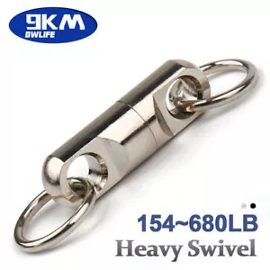 High Strength Stainless Steel Fishing Heavy Duty Bearing Swivel with Solid Ring - Picture 1 of 14