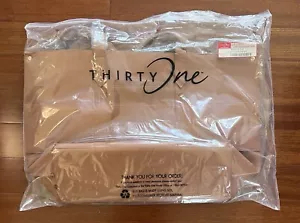 Neu große Thirty One 31 Signature Beuteltasche Caramel Smooth Pebble mit Geldbörse - Bild 1 von 11
