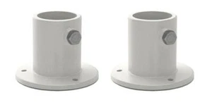 2-Pack Perma Cast 1.5" White Ladder Flange w/ Hardware for Pool Ladders-PF-2115L - Picture 1 of 1