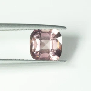 2.14 ct TOP LUSTROUS PEACH PINK NATURAL MALAYA GARNET SQ CUSHION See Vdo JBM - Picture 1 of 3