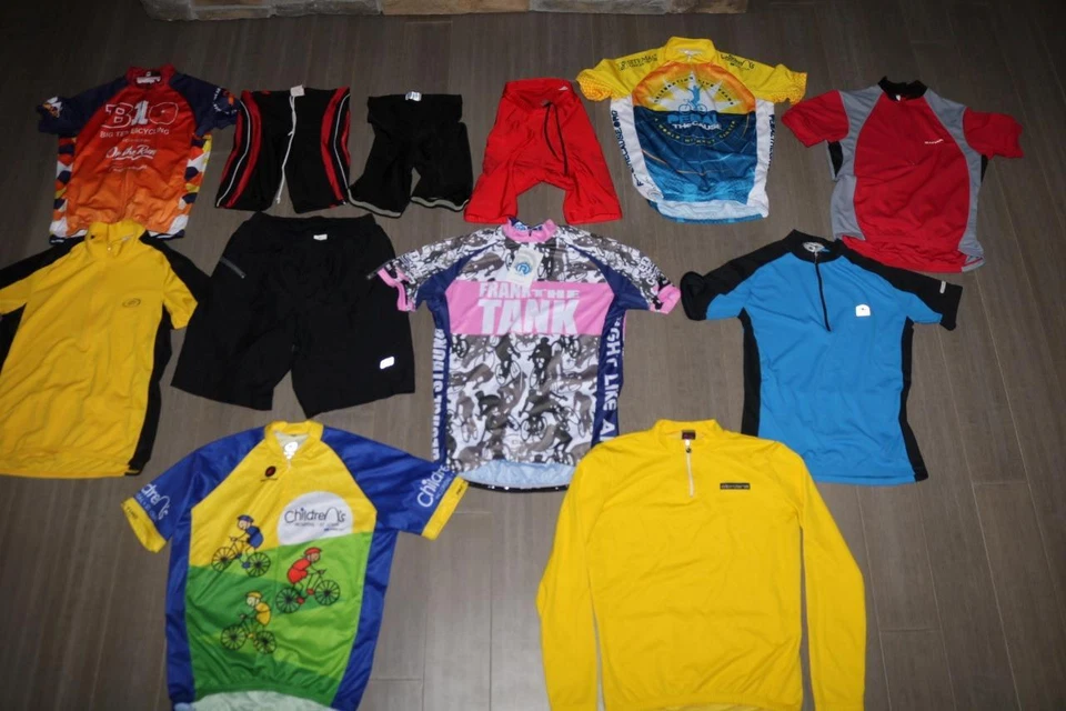 LOTE 12 CAMISETAS DE CICLISMO PARA HOMBRE VINTAGE NIKE SHORTS PRIMAL GIORDANA PEARL IZUMI S M Foto 1 de 4