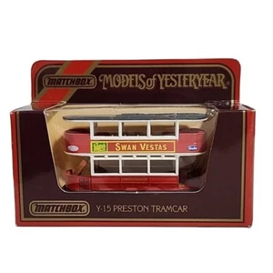 MATCHBOX Y-15 PRESTON TRAMCAR "SWAN VESTAS" 1:87 SCALE VINTAGE DIE-CAST MODEL - Picture 1 of 5