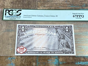 American Liberty Currency $1 Silver Certificate PCGS 67PPQ - Superb - Picture 1 of 2