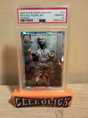 2023 Chrome Star Wars Galaxy He's All Yours, Bounty Hunter Atomic /150 PSA 10 - Image 1 of 2