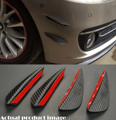 4x 6" Carbon Pattern Bumper Canard Splitter Fin Wing Spoiler Diffuser for Subaru - Image 1 of 2