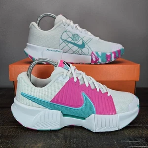 Nike Zoom Challenge Womens Size 7.5 Pickleball White Pink Retro Green FQ4155-101 - Picture 1 of 12