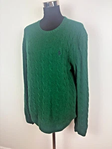 Maglione Maglione Uomo Polo Ralph Lauren Puro Cashmere e Lana Maglia Cavo - Medium - Foto 1 di 8