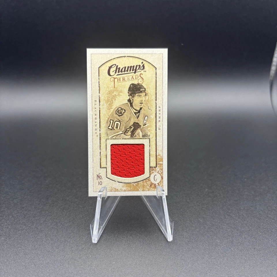 2009-10 Upper Deck Champ's Mini Threads Patrick Sharp #MT-SP Blackhawks - Image 1 of 2