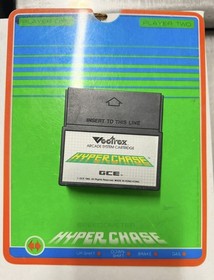 Vectrex Hyper Chase Video Game Cartridge with Original Overlay