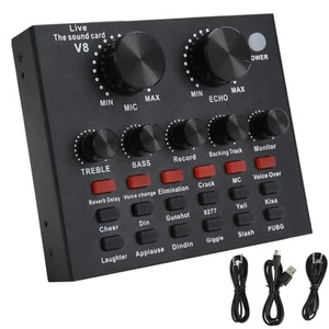 Live Sound Card Voice Changer BT Support Mobile Phone Computer Headset Using Fit - Afbeelding 1 van 14