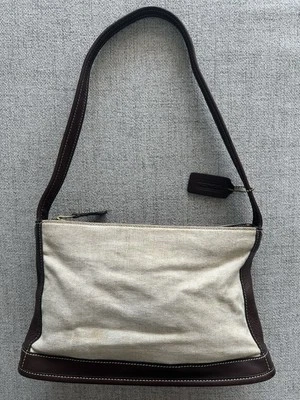 Bolso de hombro Coach 6124 de cuero y lino Foto 1 de 4