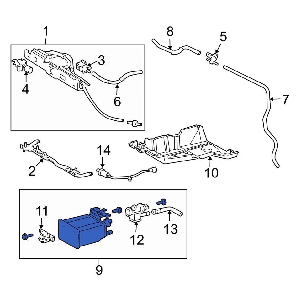 For Toyota Sienna 2004-2006 Toyota 7774008020 Vapor Canister Foto 1 de 1