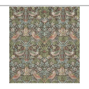 William Morris Tenda Doccia Vintage Vino Rosso Fragola Stampa Ladro Bagno... - Foto 1 di 6