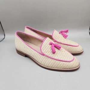 Talbots Leighton Loafer Größe 9 gewebte Damen-Slipper mit Tassel rosa hellbraun  - Bild 1 von 9