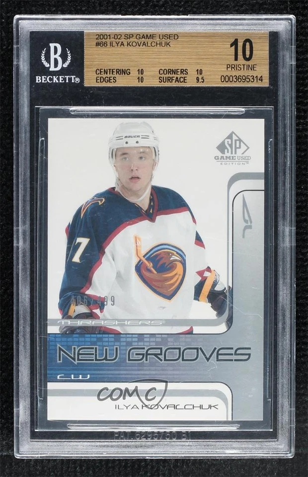 2001 SP Game Used Edition New Grooves Ilya Kovalchuk BGS 10 PRISTINE Rookie RC - Image 1 of 2