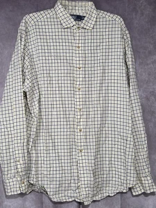 Polo Ralph Lauren Hemd mit Knopfleiste Herren XL weiß gelb kariert Langarm gebraucht, in einwandfreiem Zustand  - Bild 1 von 8