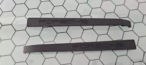 Pair of Embossed Porsche 944 924 Outer Door Handle Trim Insert Black 823837239 - Picture 1 of 3