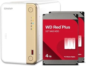 QNAP TS-262-4G-24WD-US , 2 Bay Desktop NAS with 4TB Preconfigured RAID 5 - Picture 1 of 4