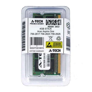 4GB SODIMM Acer Aspire One 756-2617 756-2623 756-2626 756-2641 Ram Memory - Picture 1 of 1