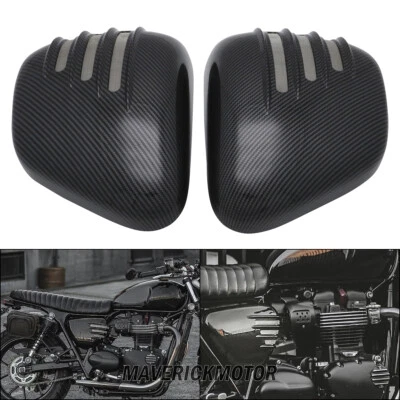 Cubierta de panel de carenado lateral de batería ABS para Triumph Bonneville T120 negro 2016-2020 Foto 1 de 4