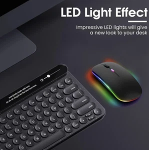 Souris sans fil illuminée, souris de bureau, souris rechargeable, - Bild 1 von 2