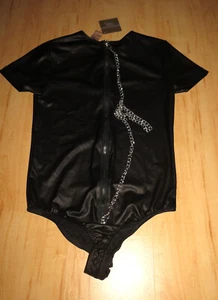 Manstore StringBody Neu String BODY für Herren Small ZIPPED Leder Optik Schwarz - Bild 1 von 11