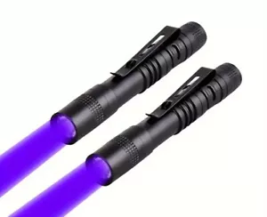 2x UV Ultra Violet LED Flashlight Blacklight Light 395nM Inspection Lamp Torch - Picture 1 of 7