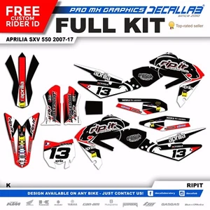 APRILLIA SXV 550 2007 2014 2015 2016 2017 MX Graphics Decals Stickers Decallab - Picture 1 of 3