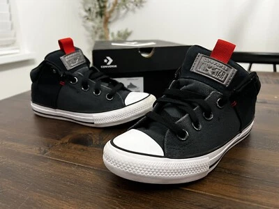 Zapato Converse Chuck Taylor Axel Mid Top Talla 1 1Y Niño Lona Negro Patín A05424F Foto 1 de 4