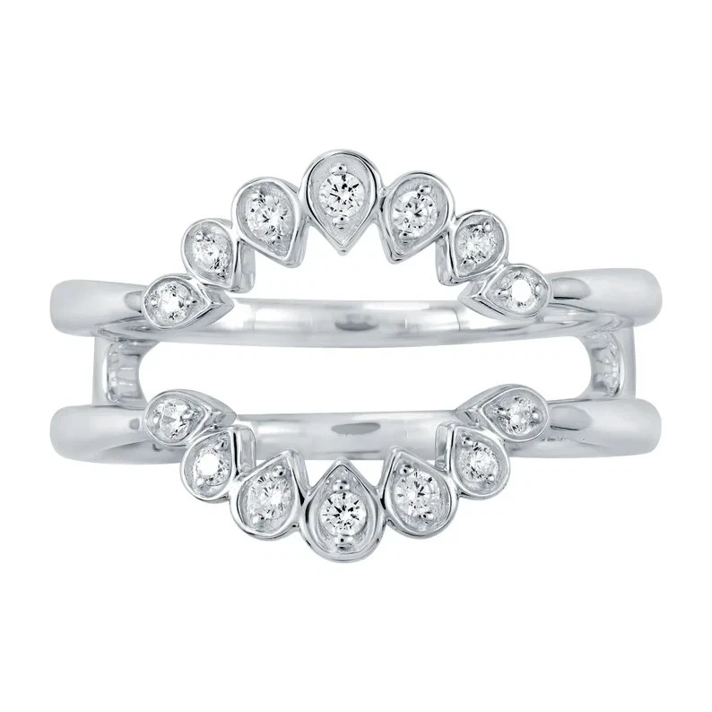 Natural Diamond Women's Enhancer Wrap Ring 0.17 CTTW Round Cut Diamond 14K Gold - Image 1 of 4