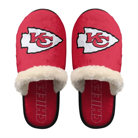 Kansas City Chiefs Unisex Fleece Slippers Warm Anti-slip House Indoor Shoes Gift Cover