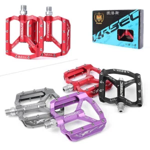 Aluminum MTB Mountain Road XC Bike Bearings Pedals flat Bicycle Pedal 342g - Picture 1 of 20