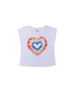 Epic Threads Big Girls Short Sleeve Crop Graphic Tee L (14-16) White - Picture 1 of 4