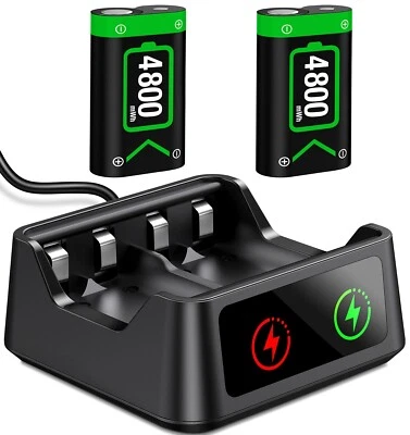 BEBONCOOL Rechargeable Battery Pack for Xbox One X|S Xbox Series X|S +Battery Charger Dock