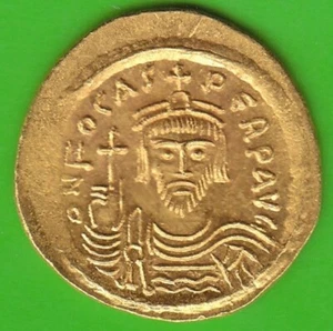 ORO Bizancio Solidus Focas 602-610 en vz-st bonito nswleipzig - Imagen 1 de 2