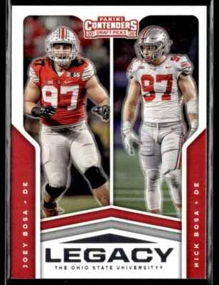 2020 Panini Contenders Draft Picks Legacy Joey Bosa/Nick Bosa Ohio State - Image 1 of 2