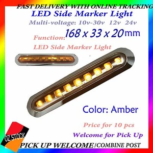 10x 12v 24v Amber Led Side Marker Tail Light Lamp Clearance Trailer Truck Light - Picture 1 of 1