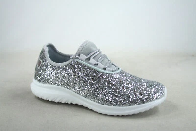 Zapatillas Tenis Para Mujer Moda Brillo Brillante Ligero Metálico Zapatos NUEVAS Foto 1 de 4
