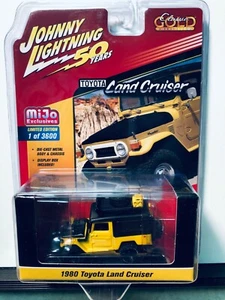 1/64 JOHNNY LIGHTNING 1980 TOYOTA LAND CRUSIER YELLOW BLACK TOP MIJO EXCLUSIVES - Bild 1 von 3