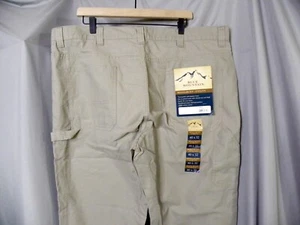 NUOVO Pantalone Uomo Tan Blue Mountain® Tela Utility Carpentiere Vestibilità Regolare Tg 40x32 - Foto 1 di 7