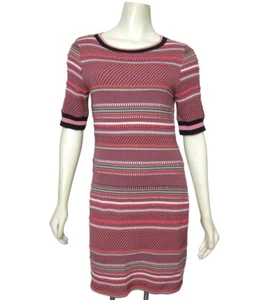 Aldomartins Alice Striped Dress PM Anthropologie Short Sleeve Stretch Medium - Picture 1 of 7