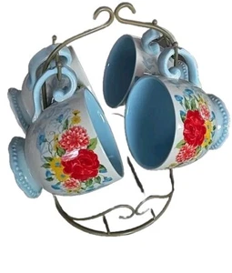 Cuatro (4) mujeres pioneras ~ mezcla floral ~ tazas de gres ~ estante de acero al carbono (4) - Imagen 1 de 10