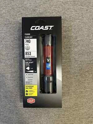 Linterna LED Coast Polysteel ps600R 740 lm recargable impermeable, roja - NUEVA Foto 1 de 2