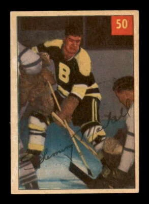 1954-55 Parkhurst #50 Fleming Mackell EX/EX+ Bruins 543560 - Image 1 of 2