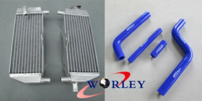 Radiador de aluminio + manguera azul para YAMAHA YZ250 YZ 250 1996-2001 96 97 98 99 00 01 Foto 1 de 4