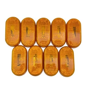 Grote 4" Amber Lens Clearance Marker Light Assembly 9020 No Bulbs Lot of 9 - Picture 1 of 10
