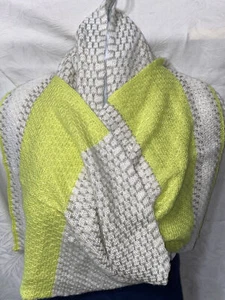 NWT Aeropostale Large White/Yellow/Grey Soft Knitted Scarf, Retails $34.00 - Picture 1 of 10