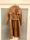 County Model vintage tan leather coat size Small 1960s/70s