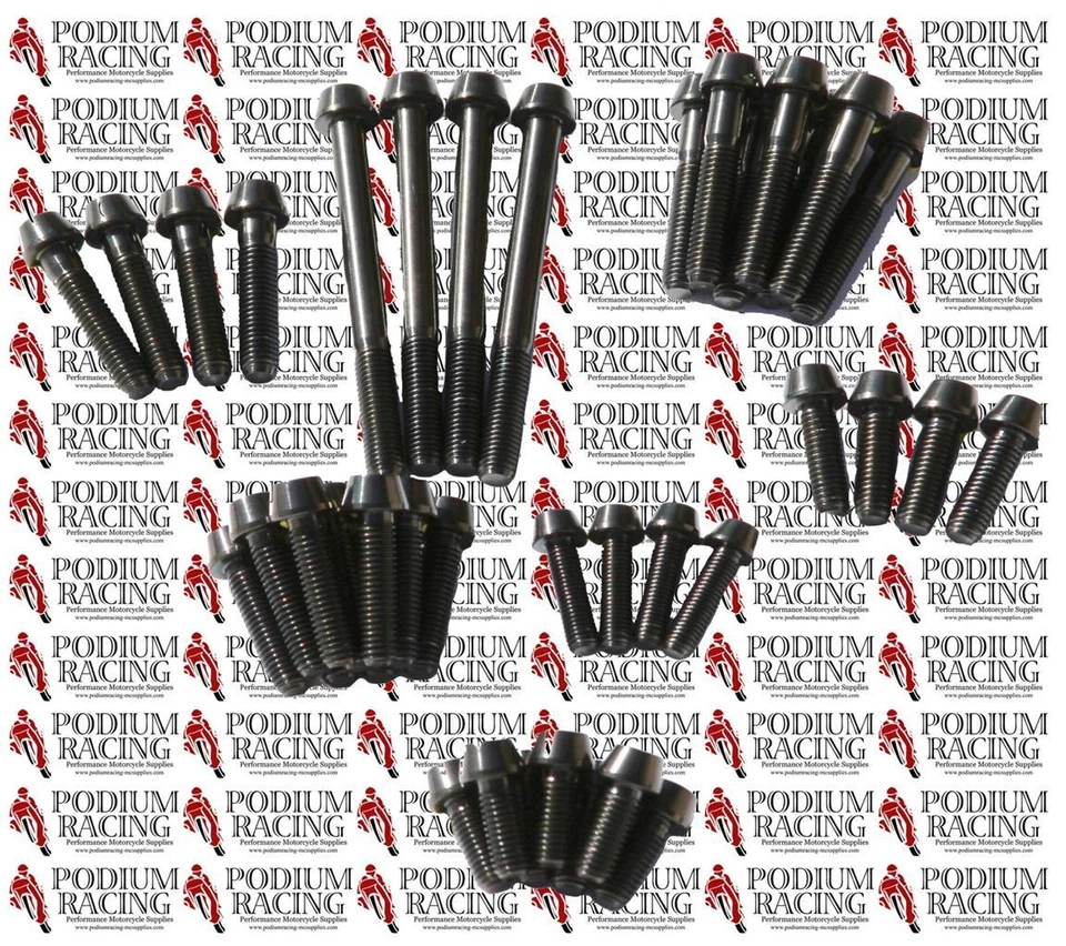 KIT PERNOS CAJA MOTOR DUCATI TITANIO 74 PIEZAS NEGRO 848 1098 1098S 1098R Foto 1 de 1